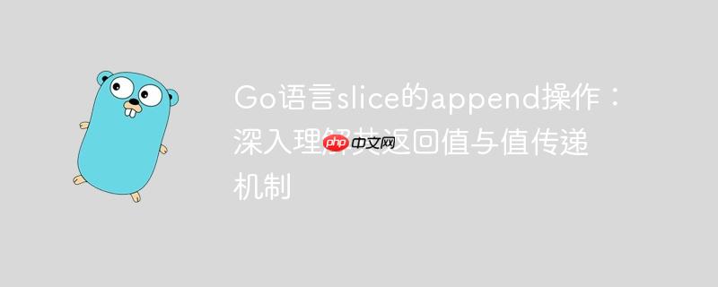 Go语言slice的append操作：深入理解其返回值与值传递机制