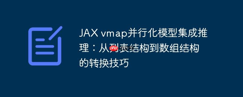 JAX vmap并行化模型集成推理：从列表结构到数组结构的转换技巧