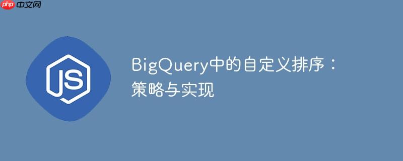 BigQuery中的自定义排序：策略与实现