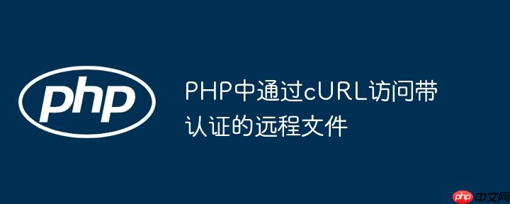 PHP中通过cURL访问带认证的远程文件