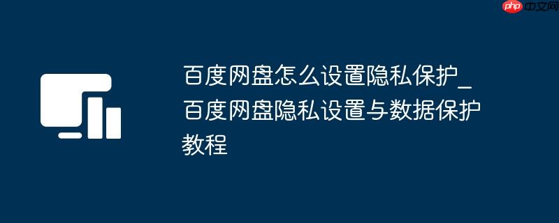百度网盘怎么设置隐私保护_百度网盘隐私设置与数据保护教程