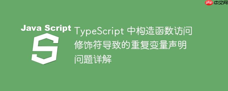 TypeScript 中构造函数访问修饰符导致的重复变量声明问题详解