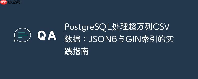 PostgreSQL处理超万列CSV数据：JSONB与GIN索引的实践指南