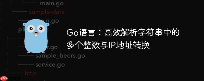 Go语言：高效解析字符串中的多个整数与IP地址转换