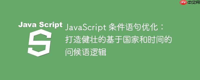 JavaScript 条件语句优化：打造健壮的基于国家和时间的问候语逻辑