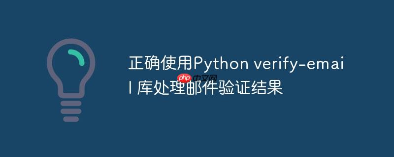 正确使用python verify-email 库处理邮件验证结果