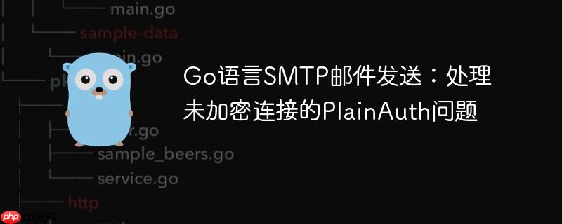 Go语言SMTP邮件发送：处理未加密连接的PlainAuth问题