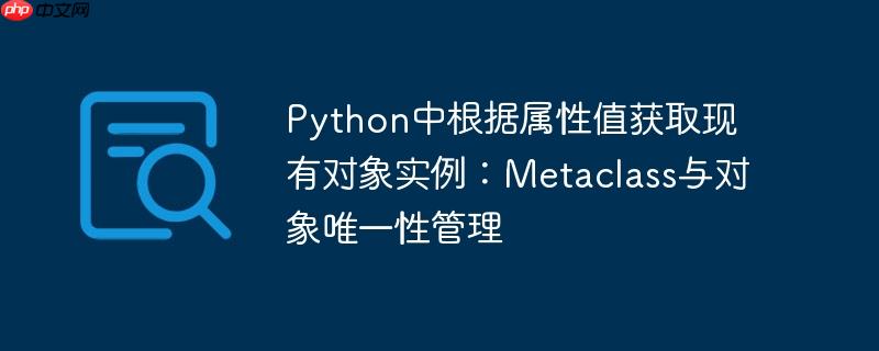 Python中根据属性值获取现有对象实例：Metaclass与对象唯一性管理