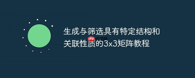生成与筛选具有特定结构和关联性质的3×3矩阵教程