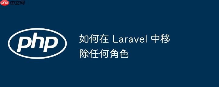 如何在 Laravel 中移除任何角色