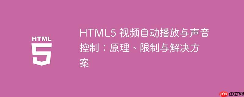 HTML5 视频自动播放与声音控制：原理、限制与解决方案