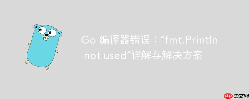 Go 编译器错误：“fmt.Println not used”详解与解决方案
