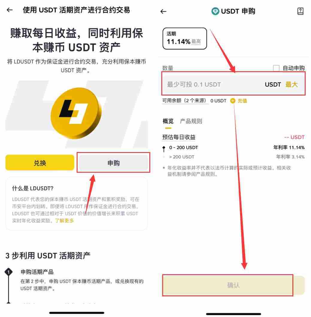 币安LDUSDT是什么？如何申购/赎回？LDUSDT让你边赚活期理财边开合约