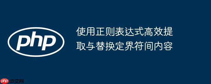 使用正则表达式高效提取与替换定界符间内容