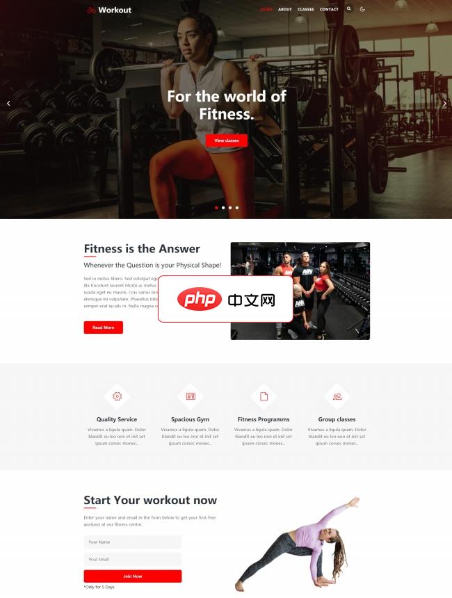 DM运动健身减肥健身馆网站模板1.7