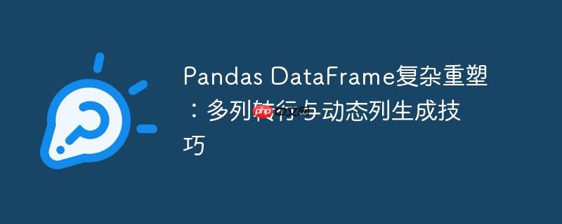 Pandas DataFrame复杂重塑：多列转行与动态列生成技巧