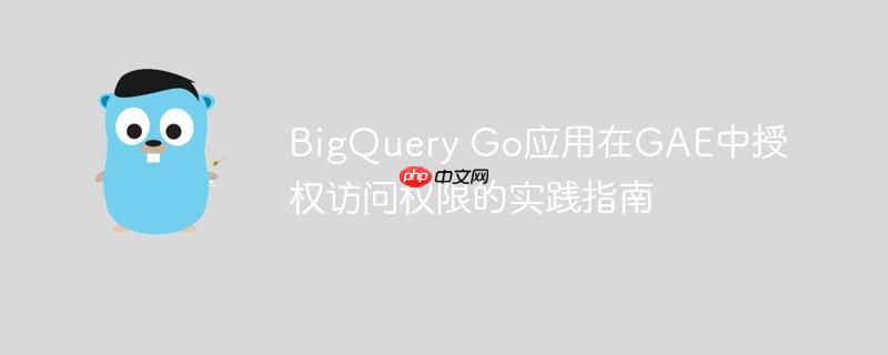 BigQuery Go应用在GAE中授权访问权限的实践指南
