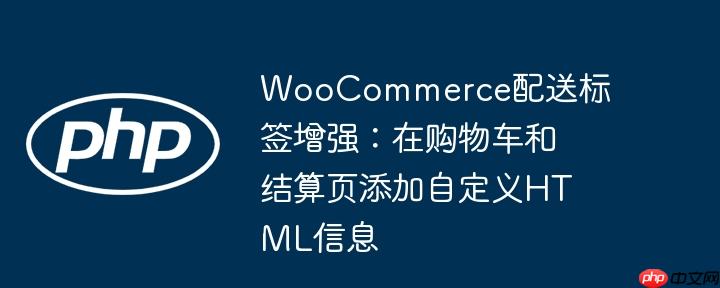 WooCommerce配送标签增强：在购物车和结算页添加自定义HTML信息