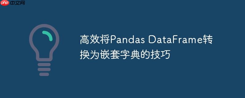 高效将Pandas DataFrame转换为嵌套字典的技巧