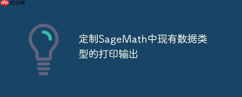 定制SageMath中现有数据类型的打印输出
