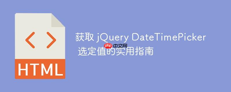 获取 jQuery DateTimePicker 选定值的实用指南