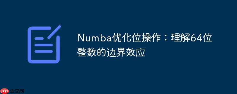 Numba优化位操作：理解64位整数的边界效应