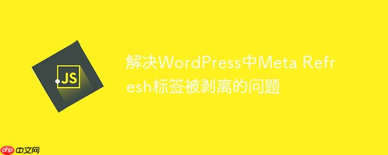 解决WordPress中Meta Refresh标签被剥离的问题