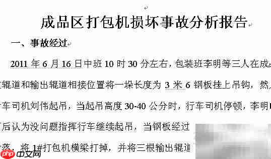 事故分析报告格式