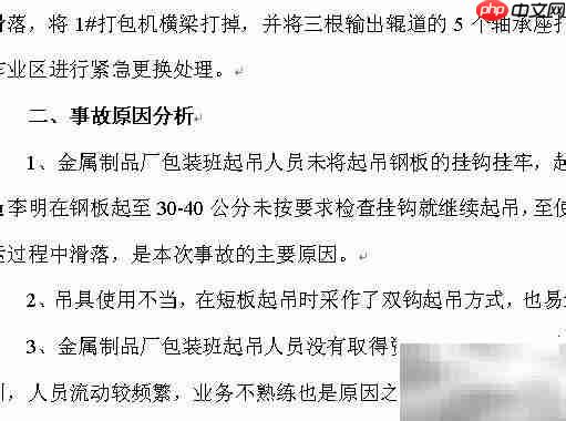 事故分析报告格式