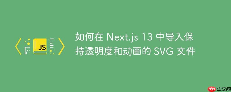 如何在 Next.js 13 中导入保持透明度和动画的 SVG 文件