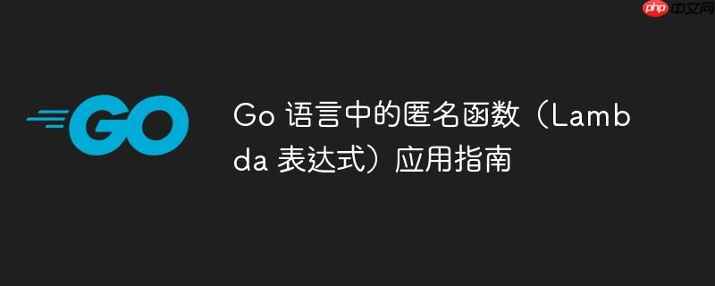 Go 语言中的匿名函数（Lambda 表达式）应用指南