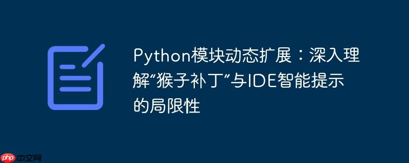Python模块动态扩展：深入理解“猴子补丁”与IDE智能提示的局限性