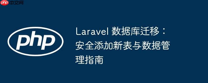 Laravel 数据库迁移：安全添加新表与数据管理指南