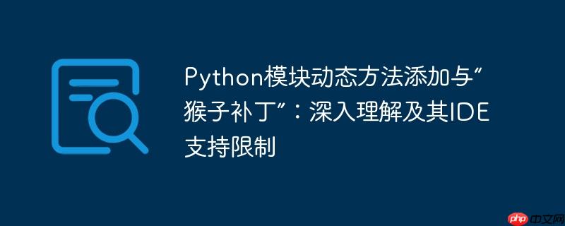 Python模块动态方法添加与“猴子补丁”：深入理解及其IDE支持限制