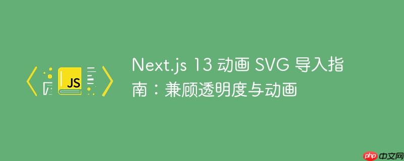 Next.js 13 动画 SVG 导入指南：兼顾透明度与动画