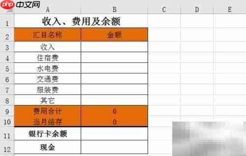 Excel记账入门：轻松做财务系统