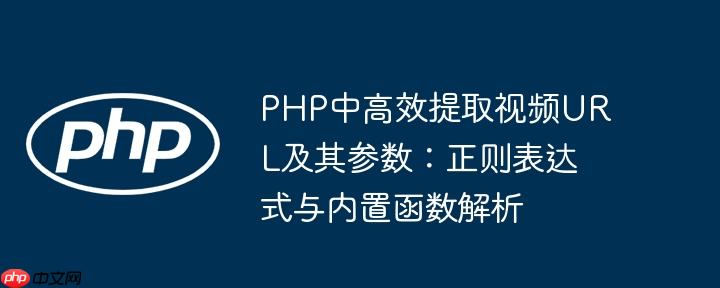 PHP中高效提取视频URL及其参数：正则表达式与内置函数解析