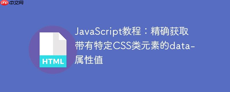 JavaScript教程：精确获取带有特定CSS类元素的data-属性值