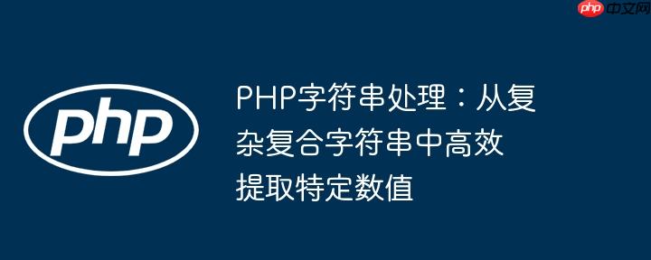 php字符串处理：从复杂复合字符串中高效提取特定数值