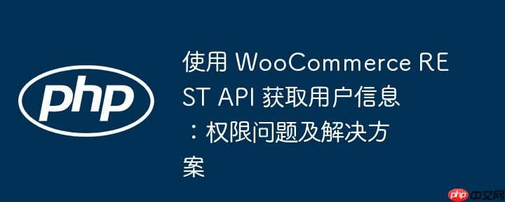 使用 woocommerce rest api 获取用户信息：权限问题及解决方案