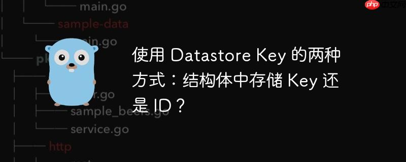 使用 Datastore Key 的两种方式：结构体中存储 Key 还是 ID？