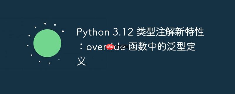 Python 3.12 类型注解新特性：override 函数中的泛型定义