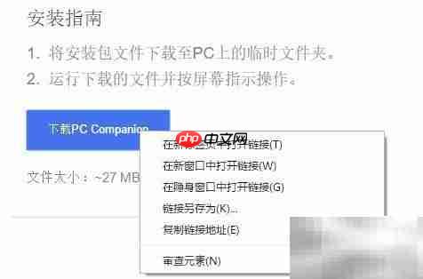 PC Companion无法下载应用