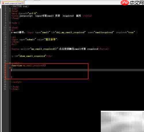 email对象required属性用法解析