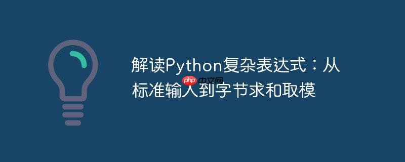 解读Python复杂表达式：从标准输入到字节求和取模