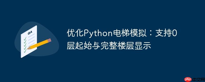 优化Python电梯模拟：支持0层起始与完整楼层显示