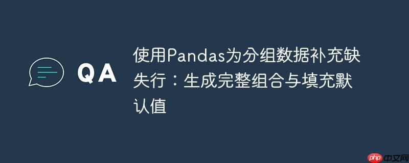 使用Pandas为分组数据补充缺失行：生成完整组合与填充默认值