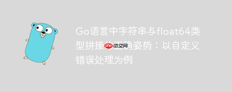 Go语言中字符串与float64类型拼接的正确姿势：以自定义错误处理为例