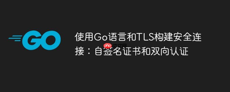 使用Go语言和TLS构建安全连接：自签名证书和双向认证