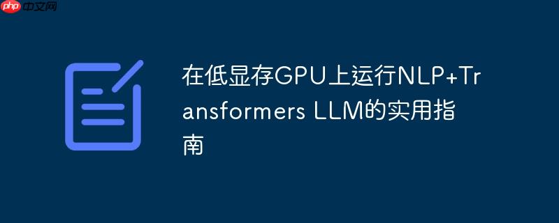 在低显存GPU上运行NLP+Transformers LLM的实用指南